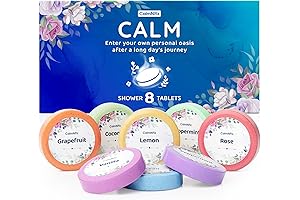 8 Pack Shower Steamers; Relaxation Shower Bombs with Natural Aromas: Coco Ocean, Lemon Rose