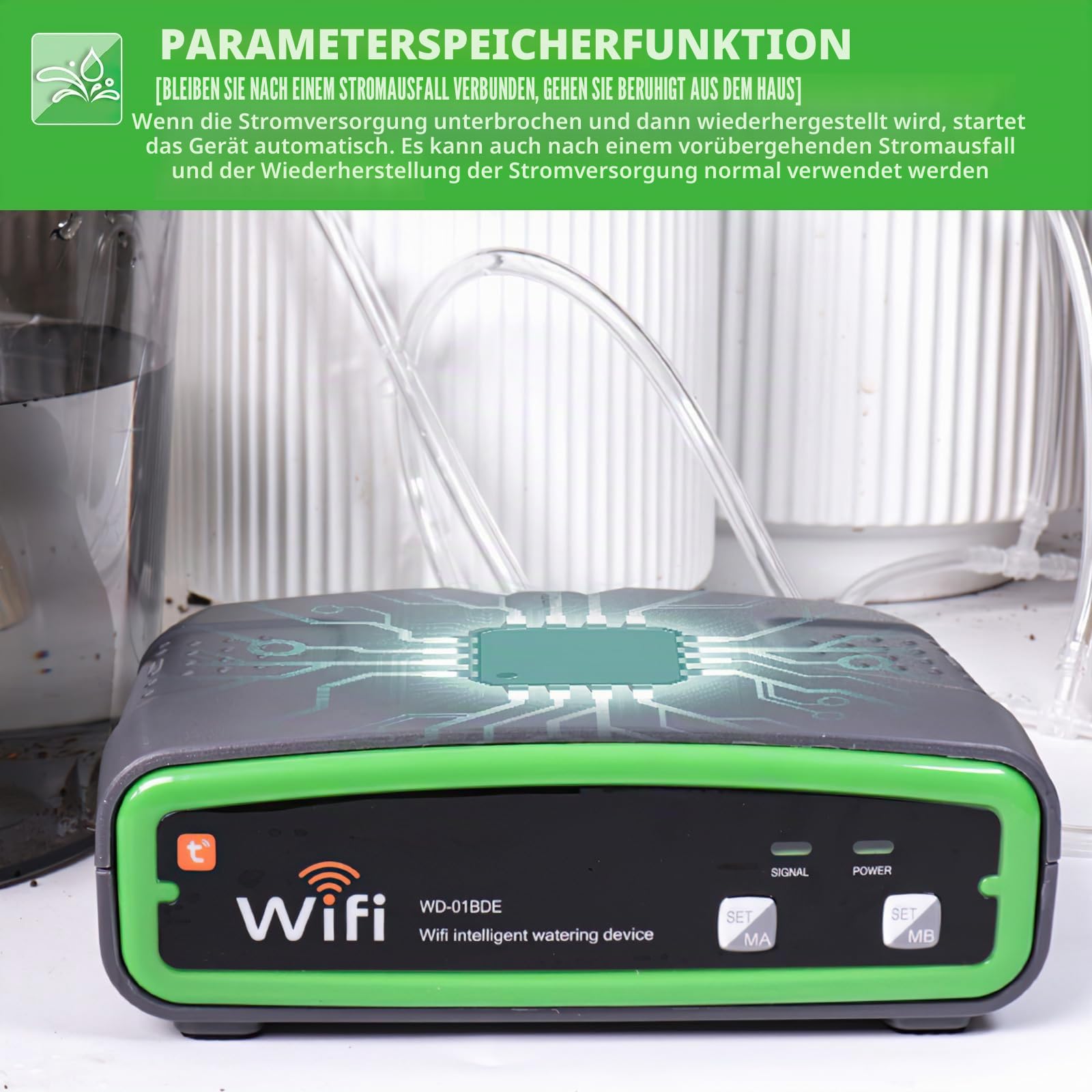 BewäSserungssystem Mit Doppelte Pumpe, Wifi Automatische BewäSserung, Diy TropfbewäSserungsset Gesteuert üBer App, BewäSsern Sie 20 Pflanzen Einmal, FüR Balkon KüBelpflanzen