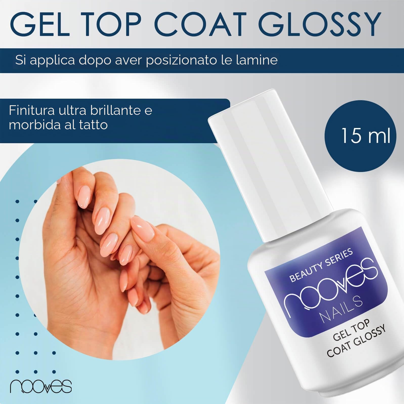 NOOVES - Starter Kit Beauty Red, 2 pellicole in gel per unghie + lampada per asciugatura unghie UV/LED + gel top coat glossy + quarzo doppio stick, unghie gel semi-curate premium, manicure, gel nail