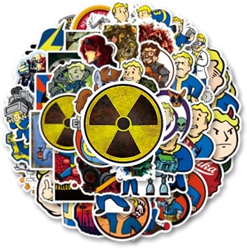 50pcs Fallout GMVAESKY Merchandise Stickers for Bottle, Laptop, Refrigerator & More