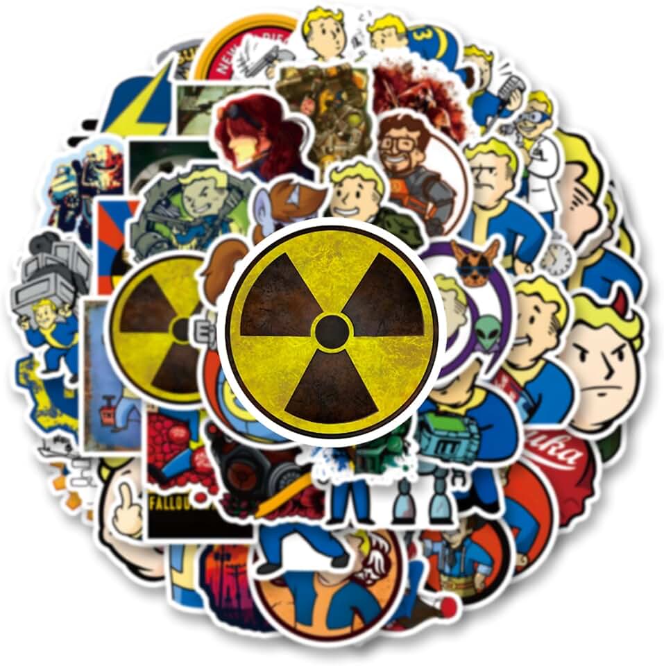 50pcs Fallout GMVAESKY Merchandise Stickers for Bottle, Laptop, Refrigerator & More