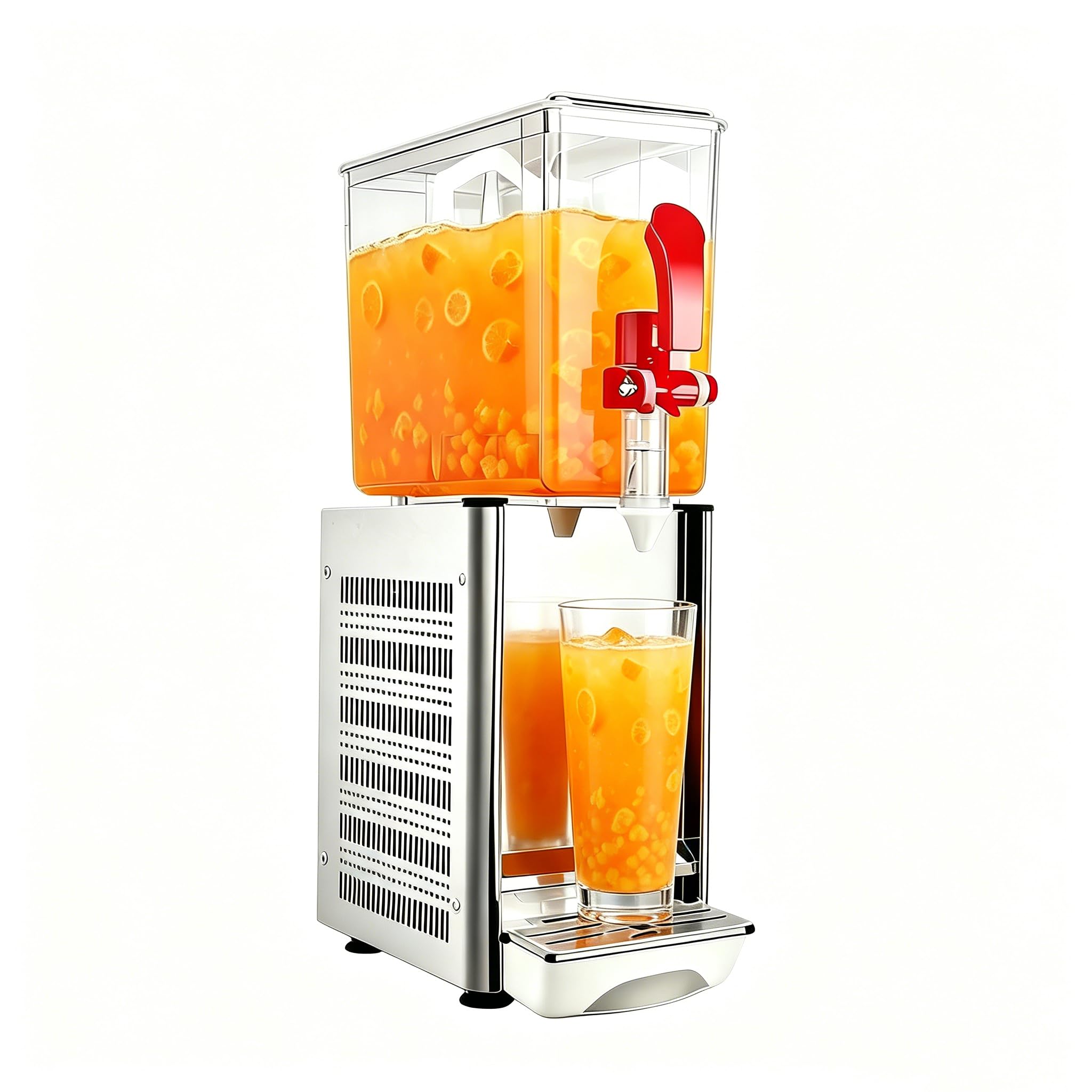Dispensador comercial de bebidas de acero inoxidable con mezclador integrado