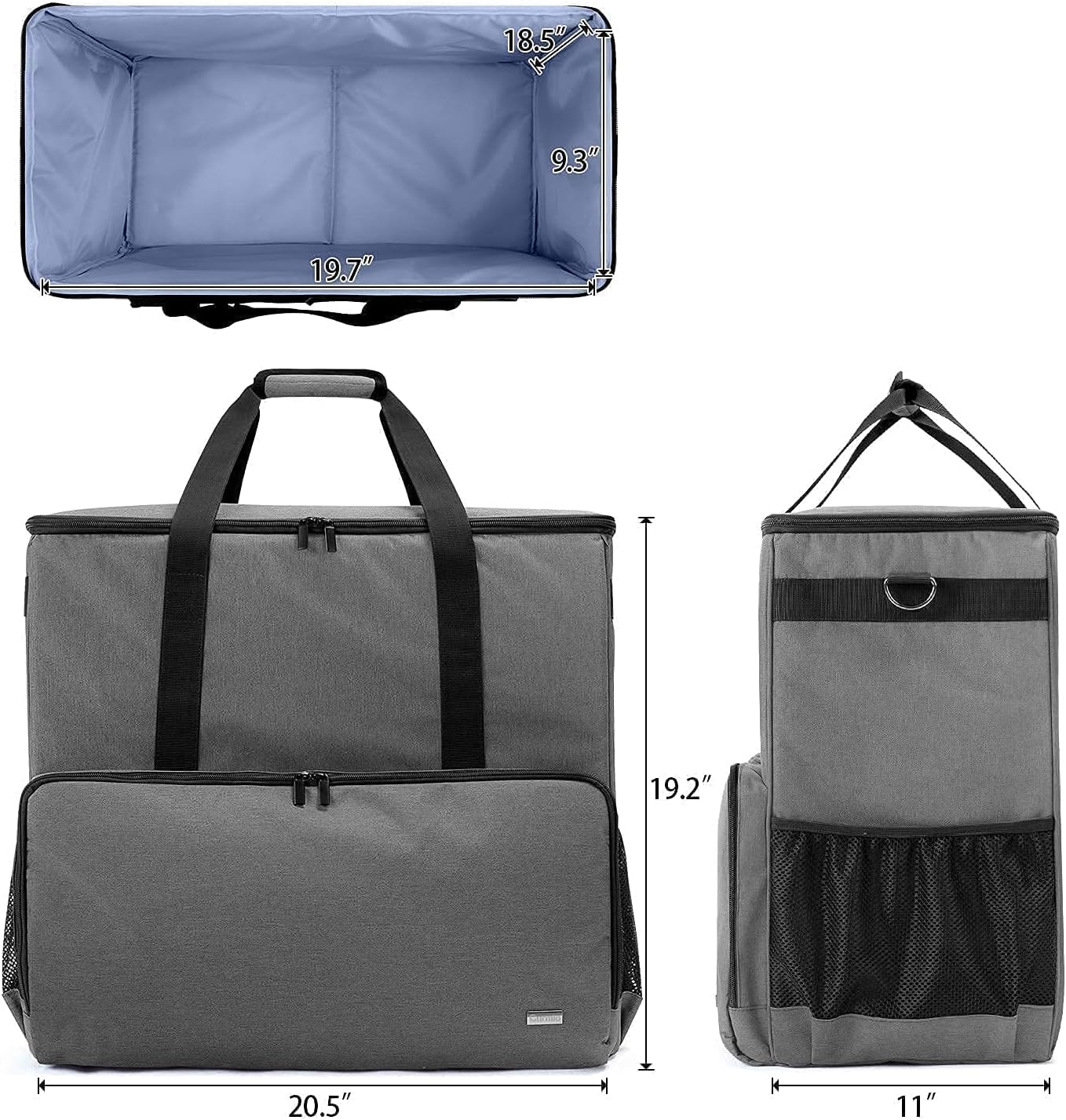CURMIO Single Layer and Double Layer Desktop Computer Travel Bag for Computer Tower PC Chassis, Keyboard, Cable and Mouse