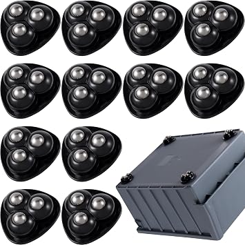12 Pcs Mini Caster Wheels, Self Adhesive Caster Wheels, 360 Swivel Appliance Wheels, Small Appliance Rollers for Kitchen Appliances, Coffee Maker, Storage Box