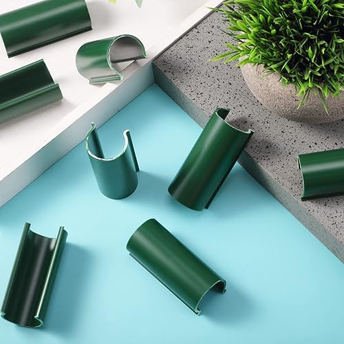 Miniatura 19 de Jetec 32 clips de PVC para cubierta de piscina para invernaderos de piscina sobre el suelo, cubiertas de filas, jardín, refugios, protección