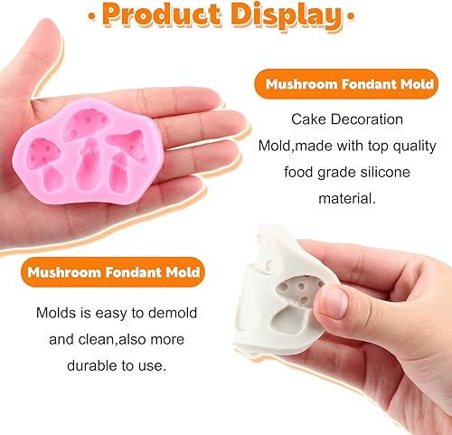 Miniatura 4 de Moldes de hongos para chocolate, hongos y verduras, molde de silicona para decoración de pasteles, decoración de cupcakes, pasta de goma de mascar