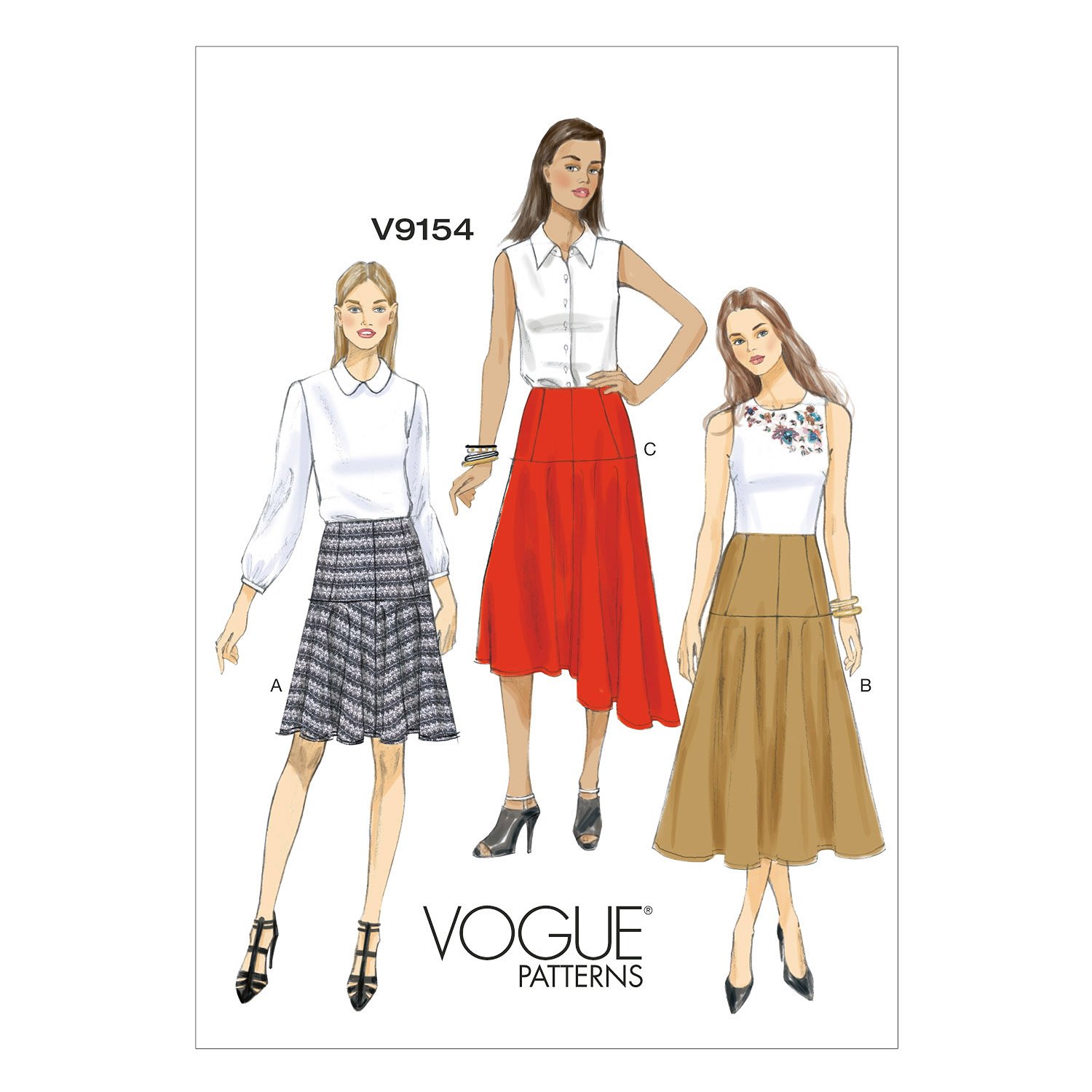 Patron de Jupe VOGUE PATTERNS 9154 Taille 42 pour en finir avec les jupes mal ajustées