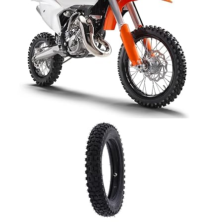 Tire Inner Tube Set, Motor Tyre Autocycle Accessories 3.00 12 Tire Durable Motocross Inner Tube for Dirt Bike Off Road