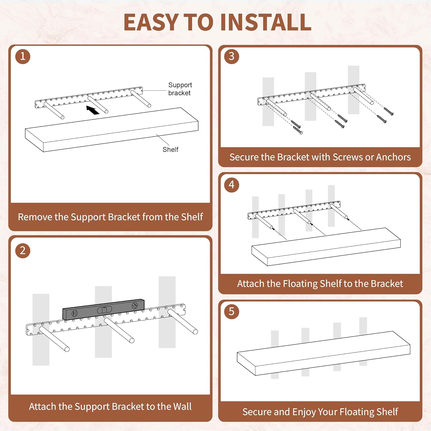60Wx8D Solid Maple Floating Shelf – 1.75” Thick Heavy-Duty Wall Shelf, Handcrafted in USA, Natural Wood Floating Shelf for Kitchen, Living Room, Bathroom, Supports Up to 45 lbs Per Stud