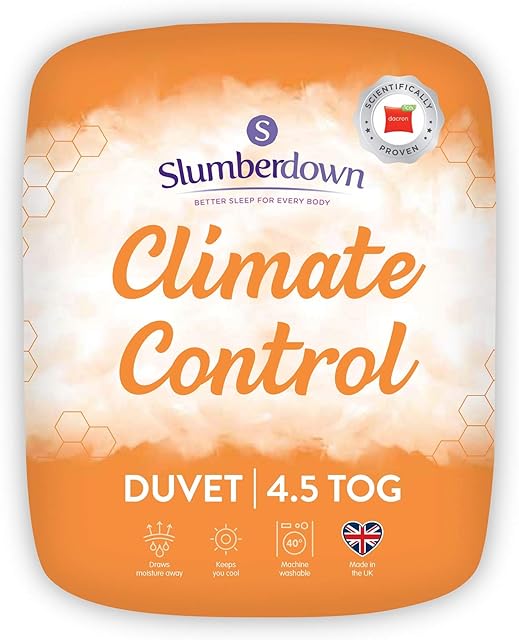 Slumberdown Climate Control Double Duvet 4.5 Tog Summer Duvet Double Bed