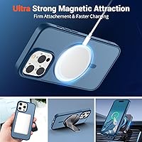 Vista 803 de SUPFINE Funda magnética para iPhone 11 (compatible con MagSafe) (protección contra caídas de grado militar), translúcida mate a prueba de golpes