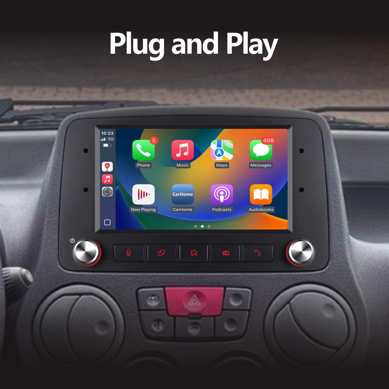 Autoradio Per Fiat Panda Modello 169 2003-2012 Con Wireless Carplay Android Auto senza fili Mirror link,Auto Radio Con Schermo HiFi Bluetooth RDS/FM+CANBUS