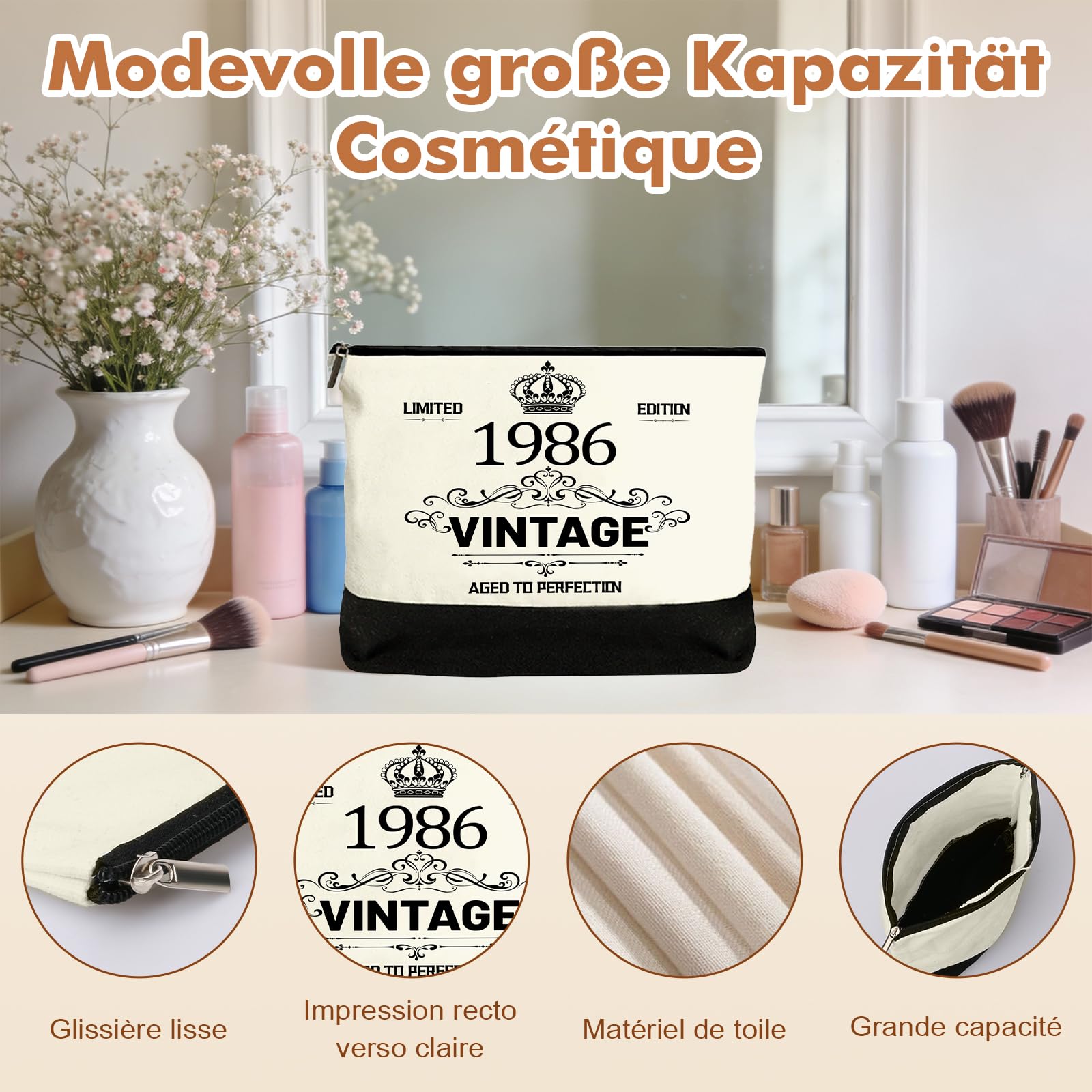 30/40/50/60 Cumpleaños Mujeres, Vintage 1996/1986/1976/1966 Set de regalo Mujer, Personalizados 30/40/50/60 Cumpleaños Regalos para Madre, Esposa, Mejor Amiga Hermana