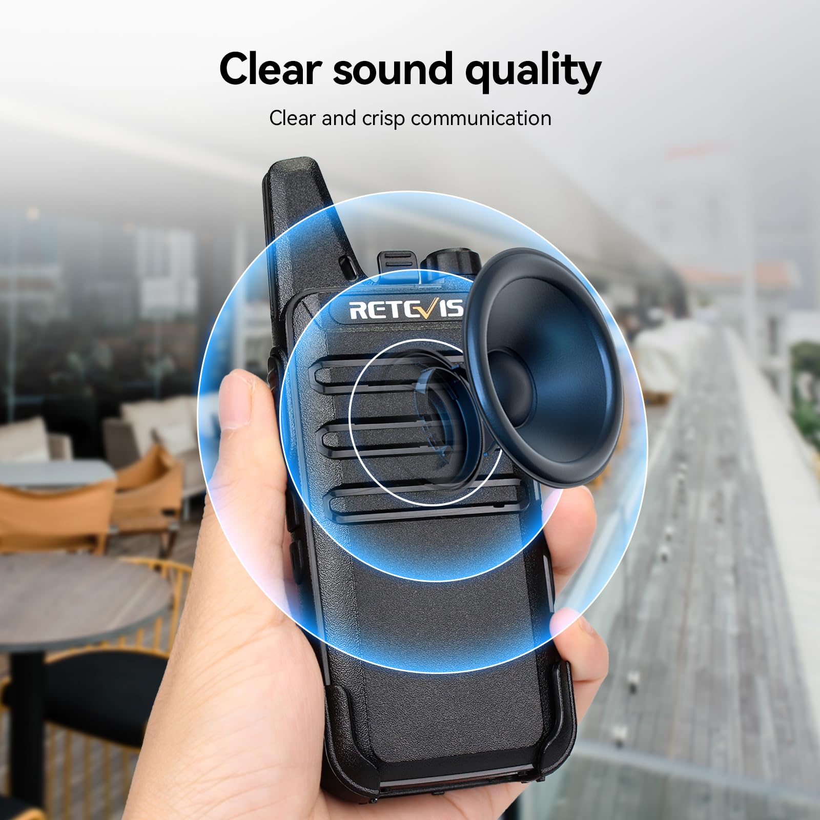 Retevis RT622 Talkie Walkie, Mini Walkie Talkie Rechargeable, PMR446 sans Licence, VOX Squelch CTCSS/DCS, Urgence Talkies Walkies Professionnel pour Vendre au Détail, L'école (Noir, 4 Pack)