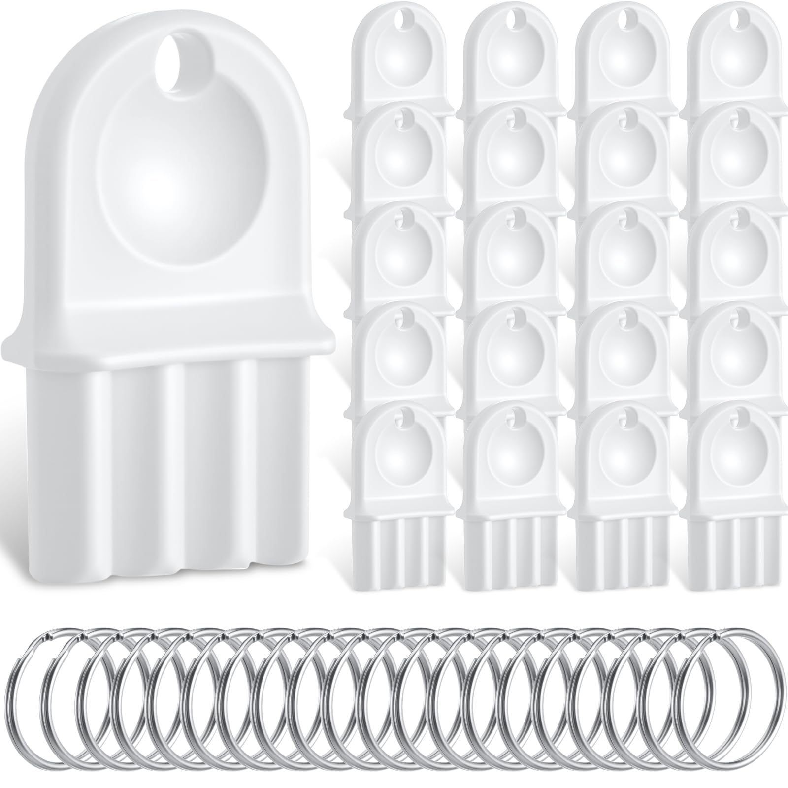 Geelin 20 Pcs Paper Towel Dispenser Key, Universal Replacement, White