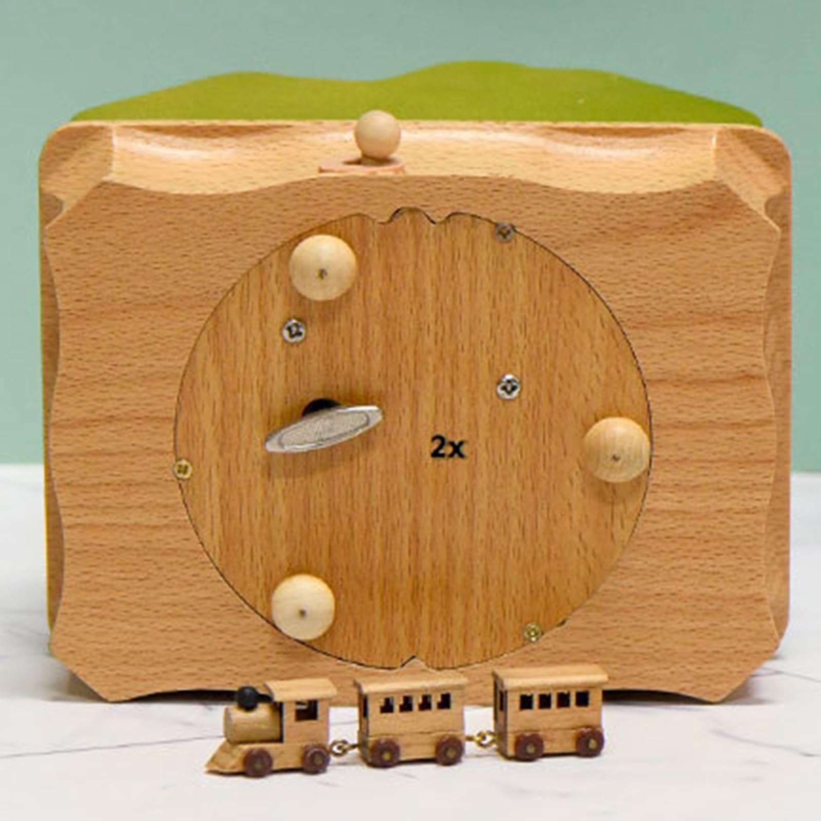Caja De Música Clásica Mecanismo Estatuilla Madera Decoraciones Musicales Escritorio Tren Giratorio Belén Adorno Musical Caja Melodías Clásicas