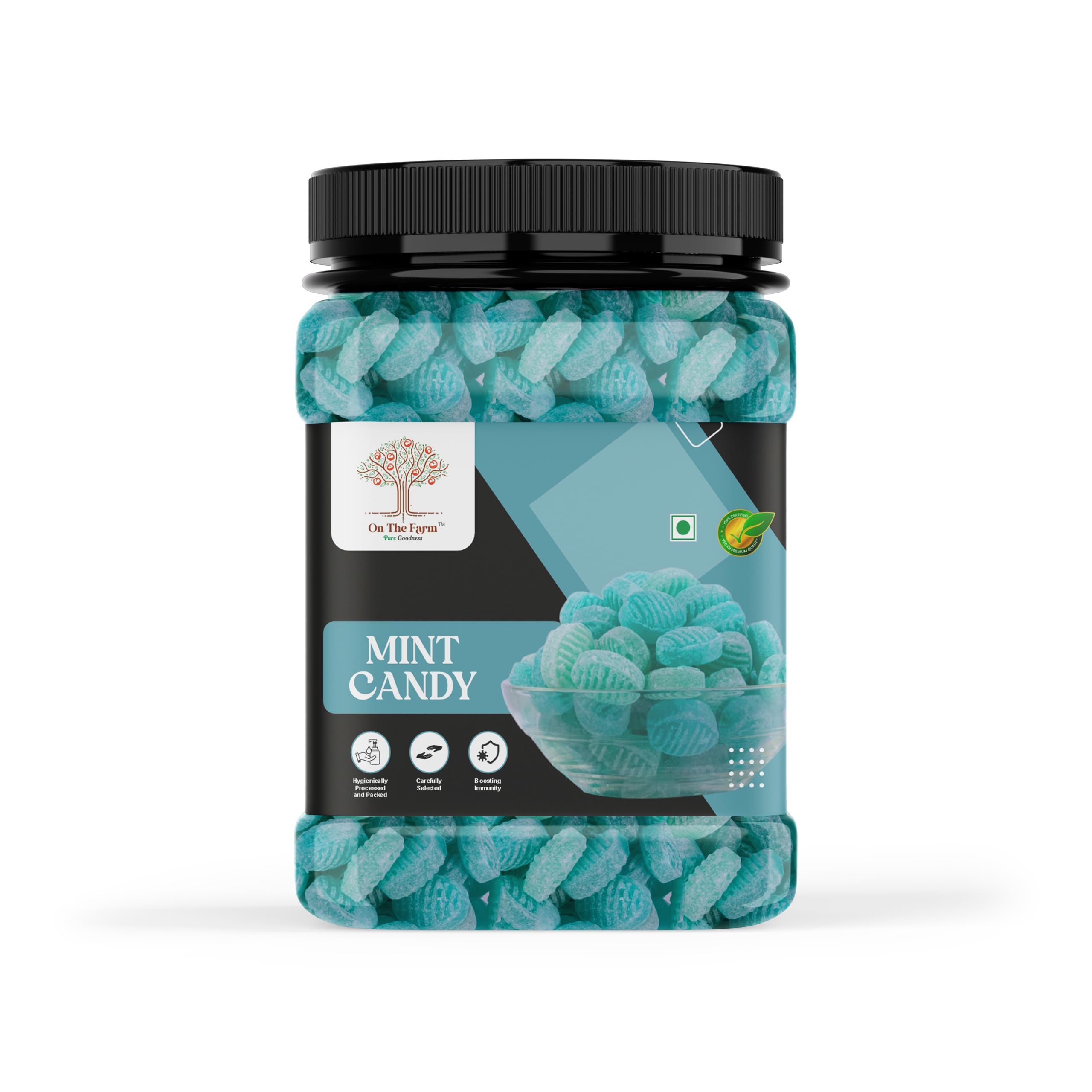 On The Farm Extra Strong Mint Candy | Peppermint Candies for Kids & Adults | Old Style Sugar Boiled Candy | Refreshing Mint Flavored Sweets | Classic Vintage Taste (250 Gm)-picture-13