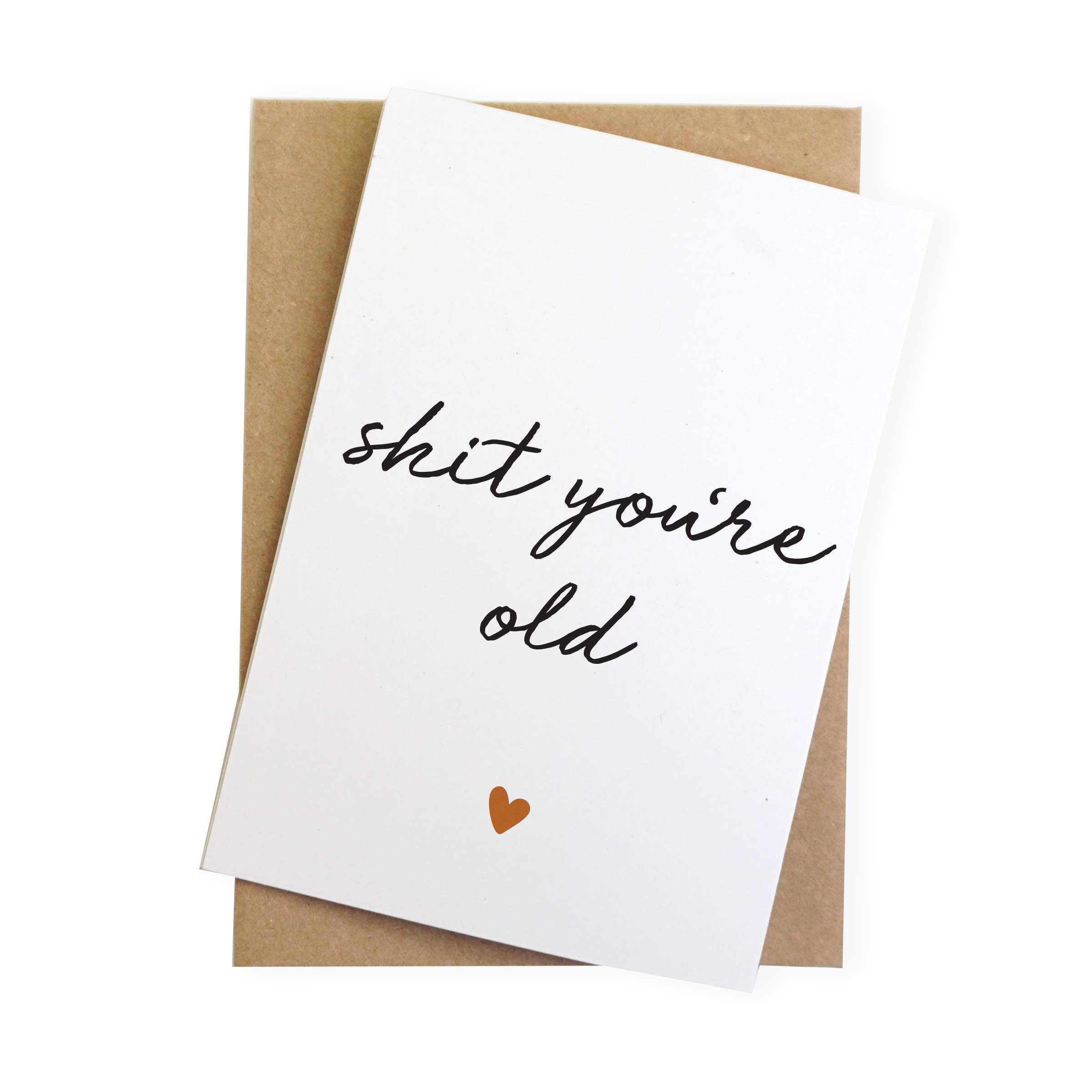 Lustige Geburtstagskarte „You’re Old“ – Handgefertigt In UK | 100 % Recyceltes Papier | Innen Leer Für Persönliche Nachricht