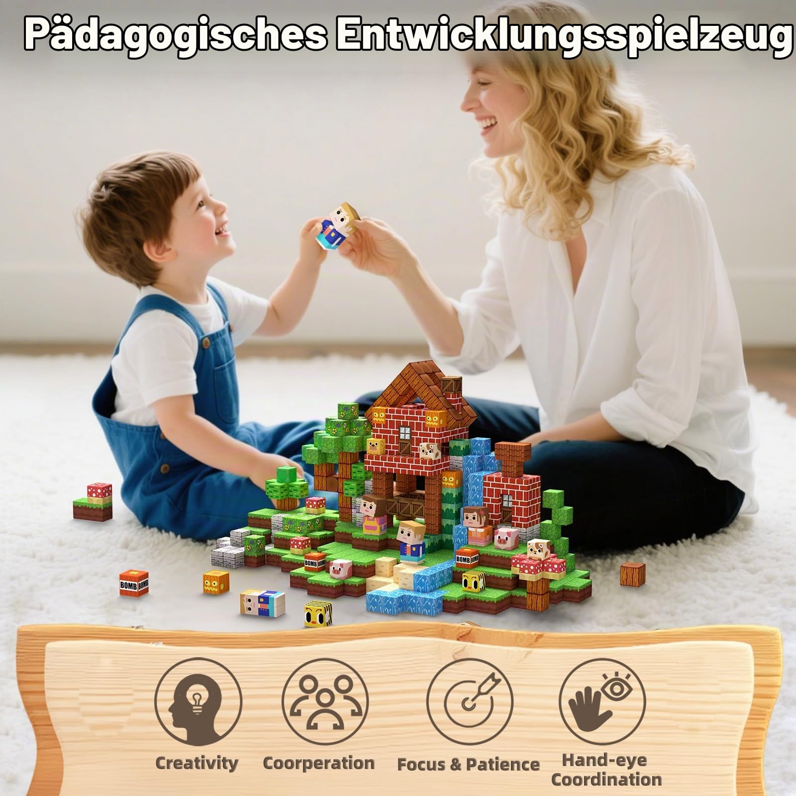 KIDCHEER Magnetische Bausteine 200 Stück