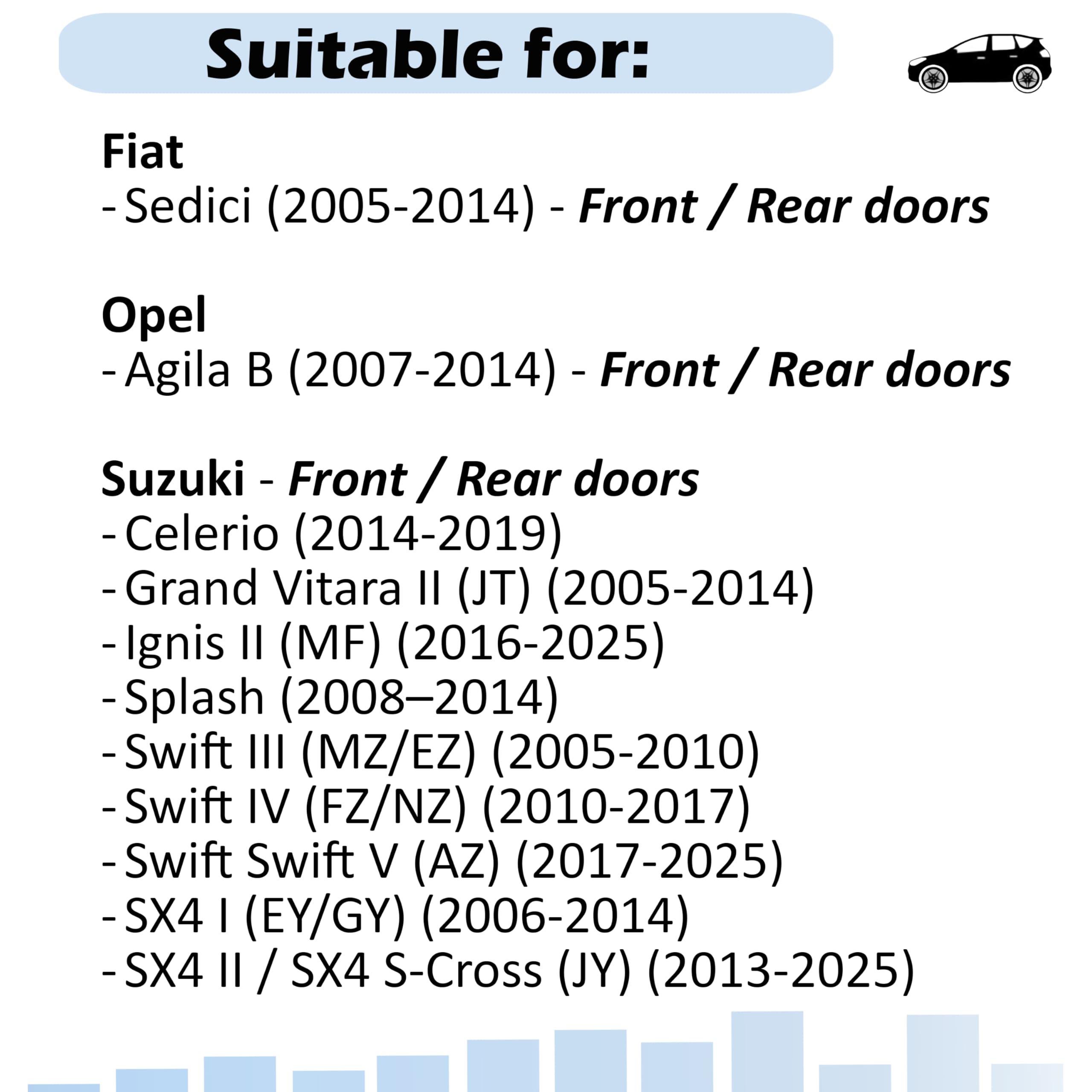 Aerzetix | Kit di 2 adattatori per altoparlanti Ø165 mm | compatibile con Suzuki Swift III(MZ/EZ), IV(FZ/NZ), V(AZ), SX4 I(EY/GY), II/SX4 S-Cross(JY), Grand Vitara II(JT), Opel Agila B, Fiat Sedici