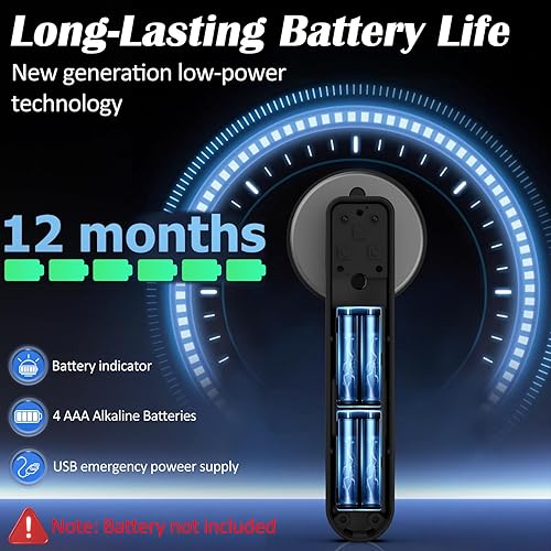 Miniatura 5 de Cerradura de puerta de entrada sin llave con código RFID tarjeta NFC APP Keypad, manija de puerta interior biométrica inteligente automática con