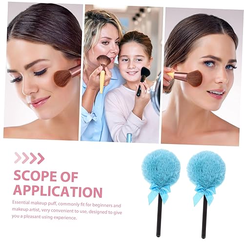 Miniatura 5 de 2 piezas de soplo de polvo triángulo de maquillaje Puff de algodón de caramelo Esponjas para Maquillaje Almohadillas de maquillaje Lollipop