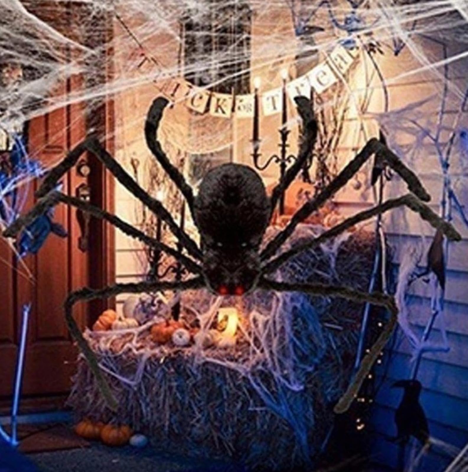 Générique 2024 Halloween Pająk, gigantyczny pająk, dekoracje na Halloween Duży straszny Pająk Halloween Deco Horror na podwórko dom nawiedzony Halloween dekoracje na patio