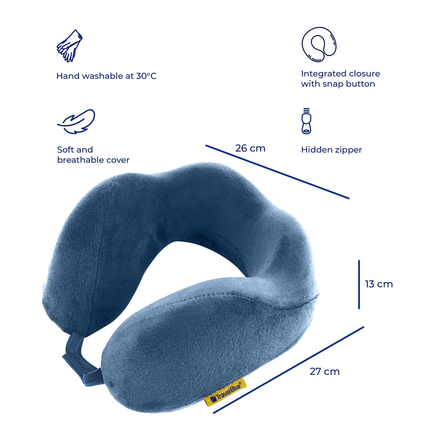 Cuscino cervicale da viaggio sfoderabile in memory foam - Moretti