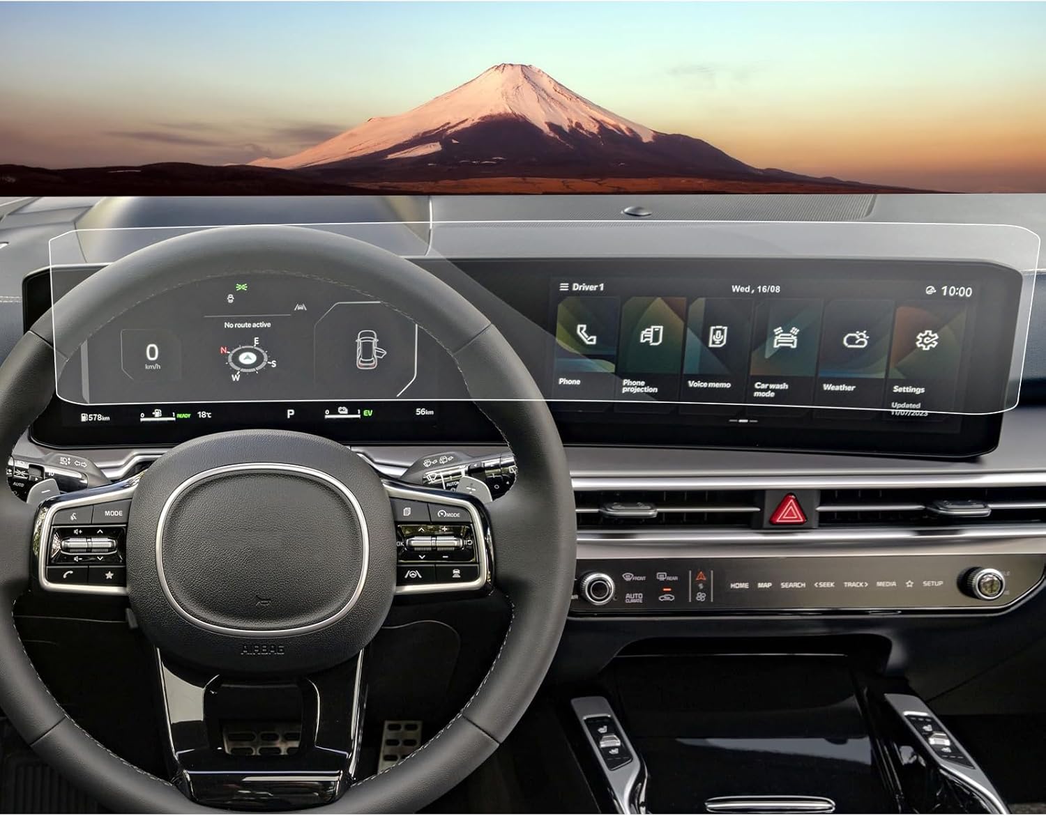 SXCY 4PCS for 2025 2026 Kia Seltos Screen Protector [GPS+AC] 2024 2025 2026 Seltos Accessories(S/X-Line/SX) 2025 2026 Seltos Navigation Infotainment Screen Protector[Nano] [Not for LX 8 inch]