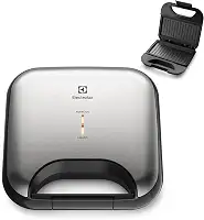 Sanduicheira grill chapa ondulada elétrico Electrolux antiaderente inox ESG20 127v