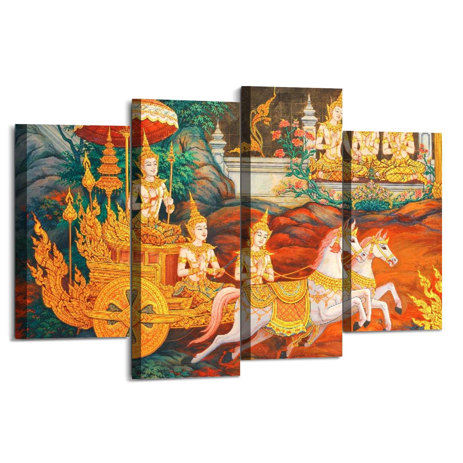 Amazon.co.jp: 伝統的タイスタイル絵画キャンバス ウォールアート