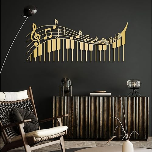Miniatura 6 de Nota de metal musical para pared, notas musicales y arte de pared de metal para piano, decoración de pared de metal musical, arte de pared de notas