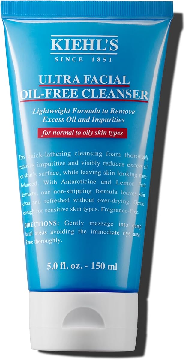Limpiador ligero en espuma ultra facial sin aceite - 5.0 fl oz | Jabón facial espumoso para el control de la grasa - No reseca ni desprende - Adecuado para pieles grasas a normales