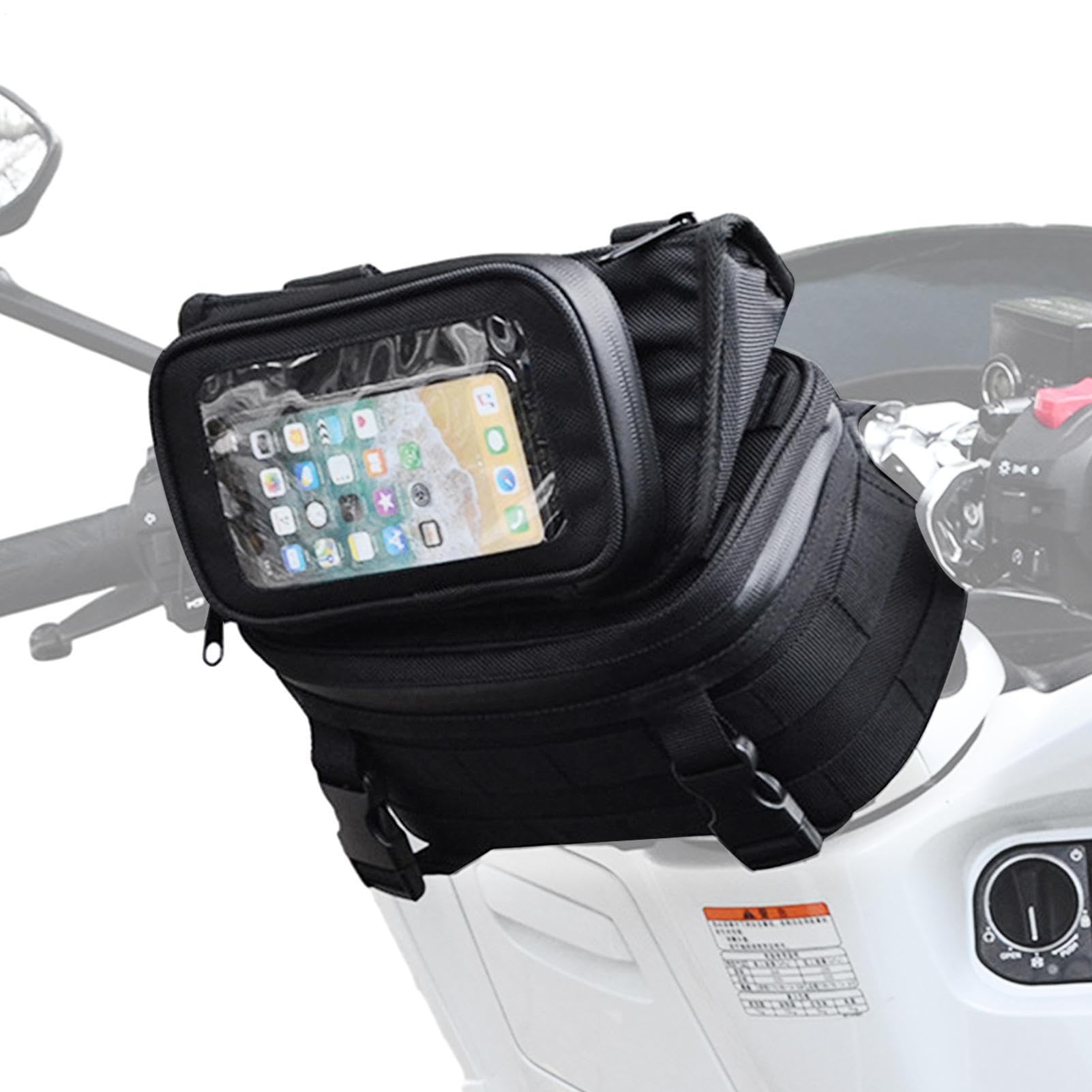 Torby motocyklowe na kierownicę, torba na kierownicę, wodoodporna | torba do montażu z przodu na rower, słuchawki przyjazne dla ekranu dotykowego, idealne wzornictwo, podróż motocyklem i