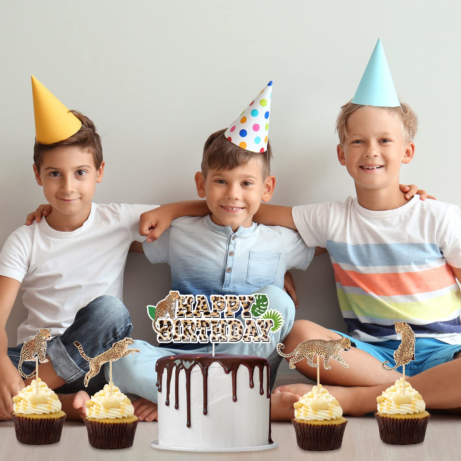 Snapklik 33 Pcs Cheetah Cake Topper Cheetah Cupcake Topper snapklik-33-pcs-cheetah-cake-topper-cheetah-cupcake-topper