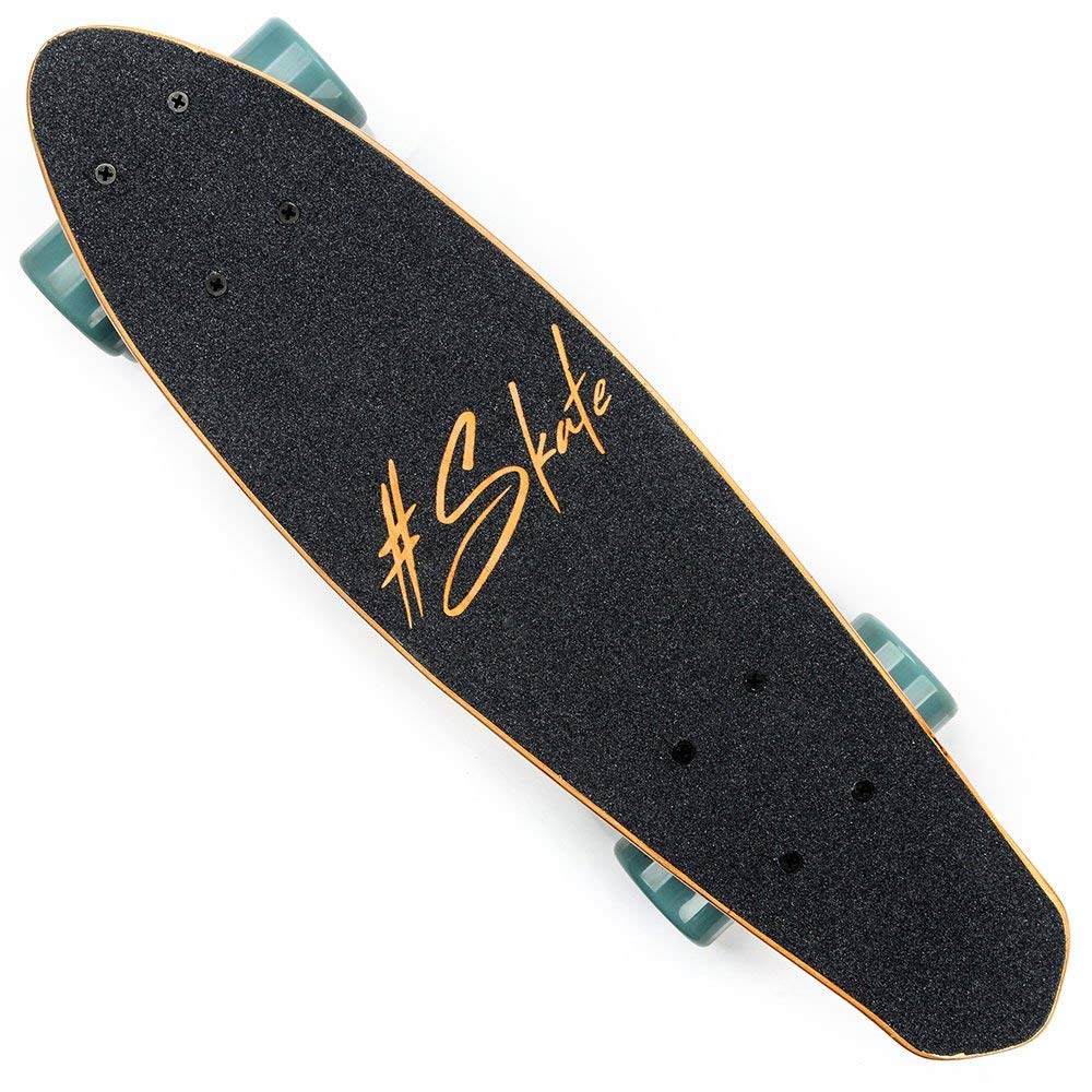 meteor Fancy Board Vintage Mini Cruiser Complete Bois véritable Érable Canadien Skateboard Ridge Mini Skate Planche a roulettes rétro 55 cm / 22 "