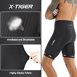 X-TIGER Men's Cycling Shorts with 5D Seat Padding, Breathable Quick-Drying Cycling Shorts with 3 Pockets, 801 black, L - 4
