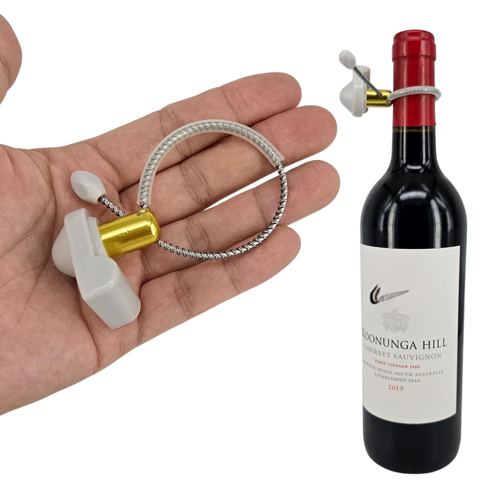 AM 58 kHz Weinsicherheitsanhänger (100 Stück) – Verstellbares Metall-Schlüsselband, Anti-Diebstahl-Schlösser, wiederverwendbar, Diebstahlschutzausrüstung, Alarmzubehör