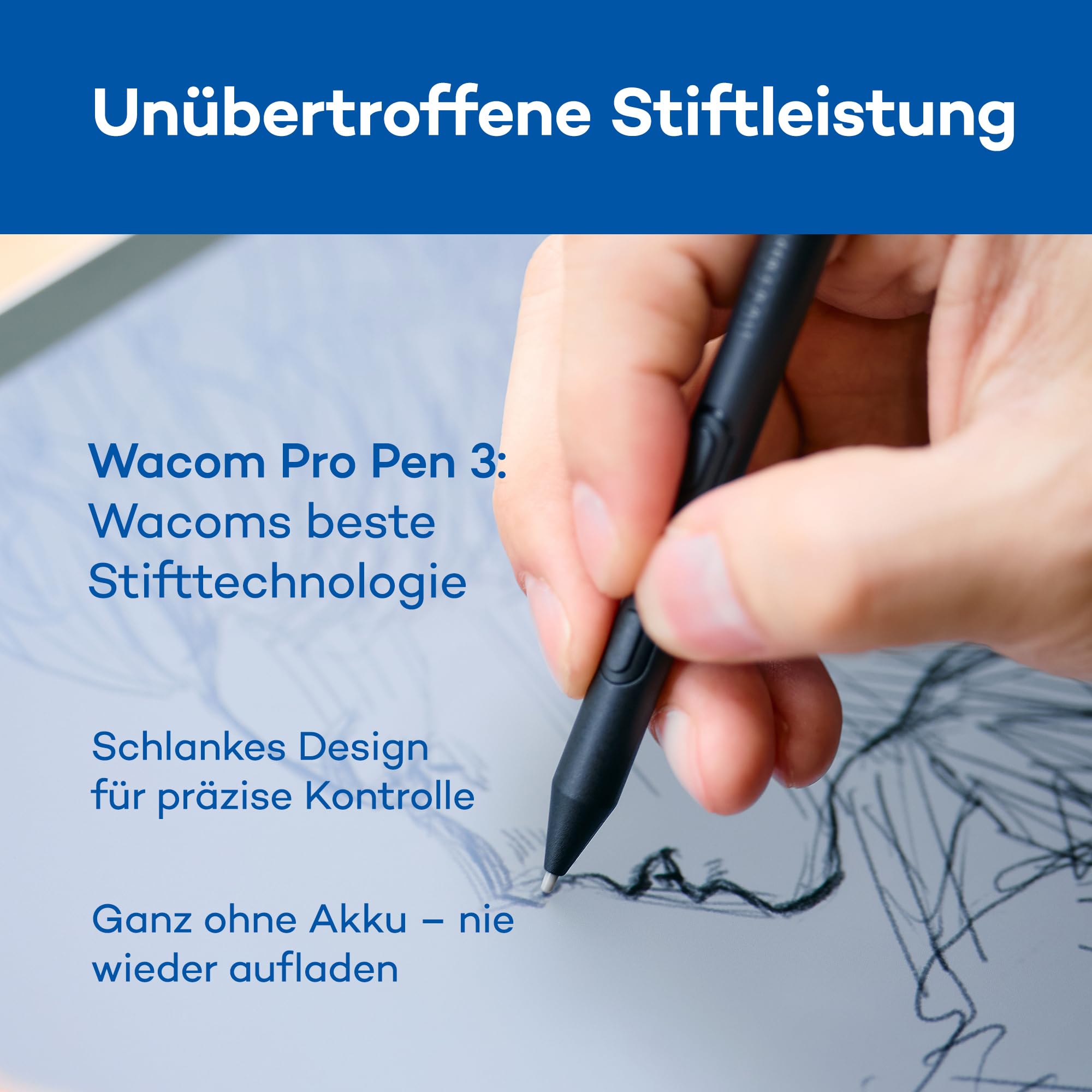 Wacom MovinkPad Pro 14 Zeichentablet – Stift-auf-Papier-Gefühl mit OLED-Display für echtes Schwarz, außergewöhnlichen Kontrast, schnelle Reaktionszeit, Premium Textured Glass, ultrapräziser Pro Pen 3