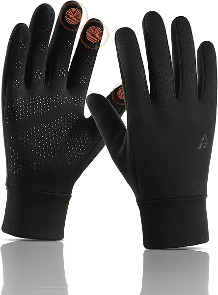 Aerynx Lightweight Running Gloves, Touch Screen Anti-Slip Warm Gloves Liners for Cycling Biking Sporting Driving for Men Women