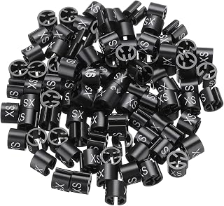 sourcing map Marcador para colgar ropa, tamaño XS, para barra de 3 mm, color negro, para codificación de colores de ropa, paquete de 150 unidades