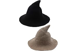 Vibrant Witch Hat Duo: Embracing Halloween Mystique