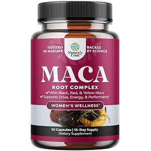 Organic Maca Root Capsules for Women - Potent Herbal Supplement with Female Enhancing Blend of Red Yellow Black