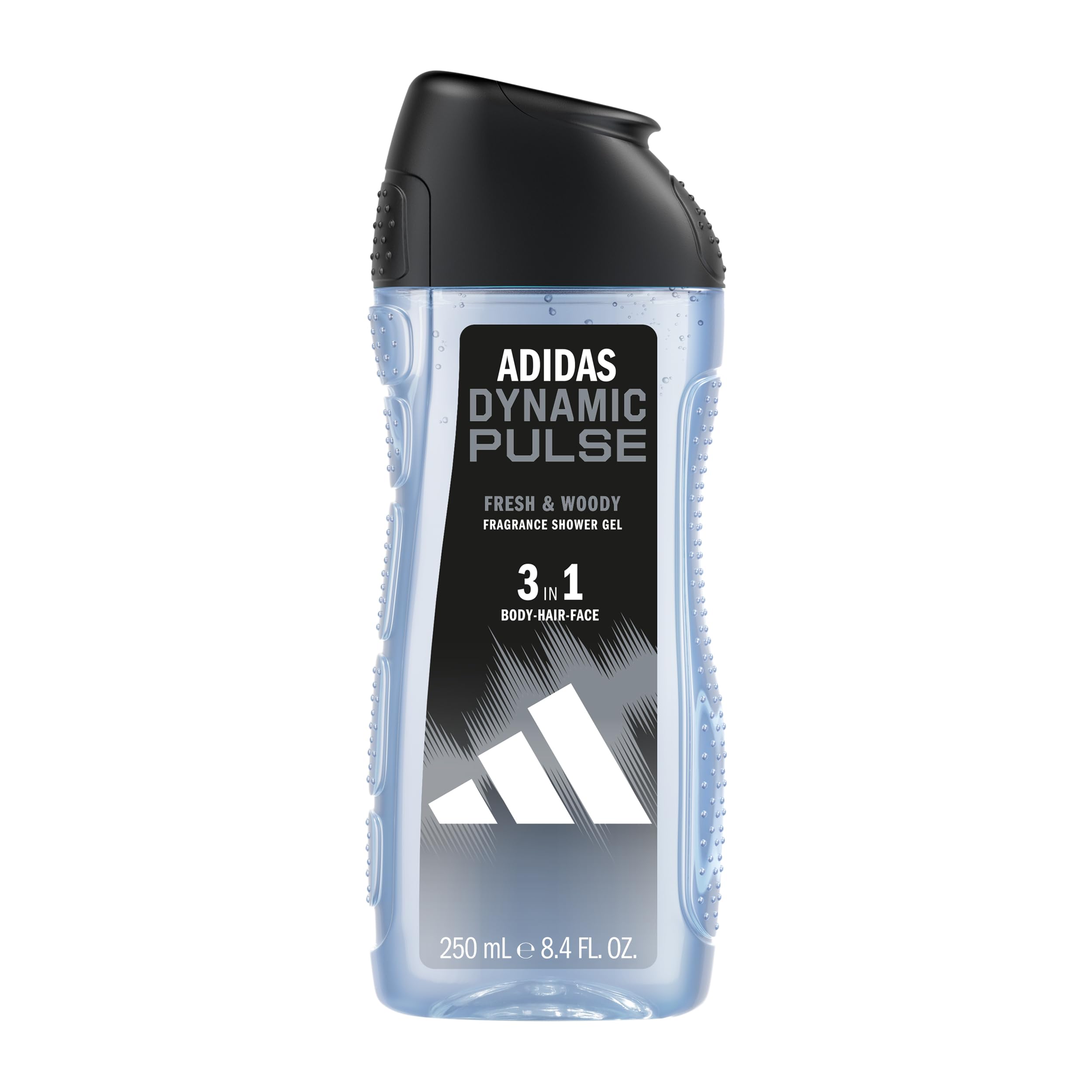 adidas 3in1 Dynamic Pulse Duschgel für ihn, mit holzig-frischem Duft, 250 ml
