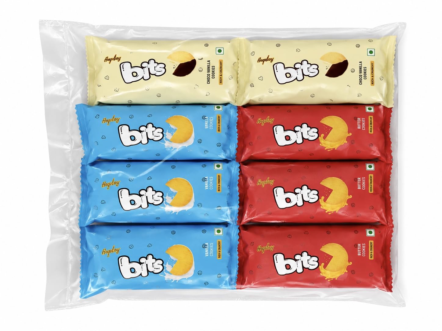 Hapley Bits Assorted Cookies Bundle | Choco Vanilla, Vanilla & Butter Cookies | No Palm Oil, Assorted Biscuits for Tea-Time & Everyday Snacking, Pack of 8 x 50g-image-25
