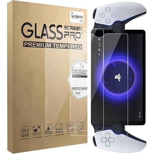 Screen Protector for Playstation Portal Remote Player, [8 inch] Display 2 Pack Tempered Glass Film, Ultra HD, 9H Hardness, Scratch Resistant, Case Friendly