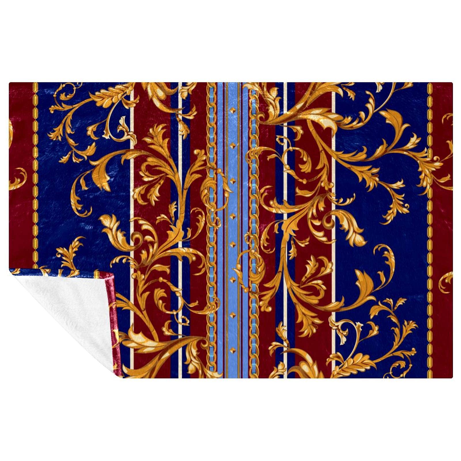 Couverture douce motifs de Chine 150x100 cm au design élégant et raffiné