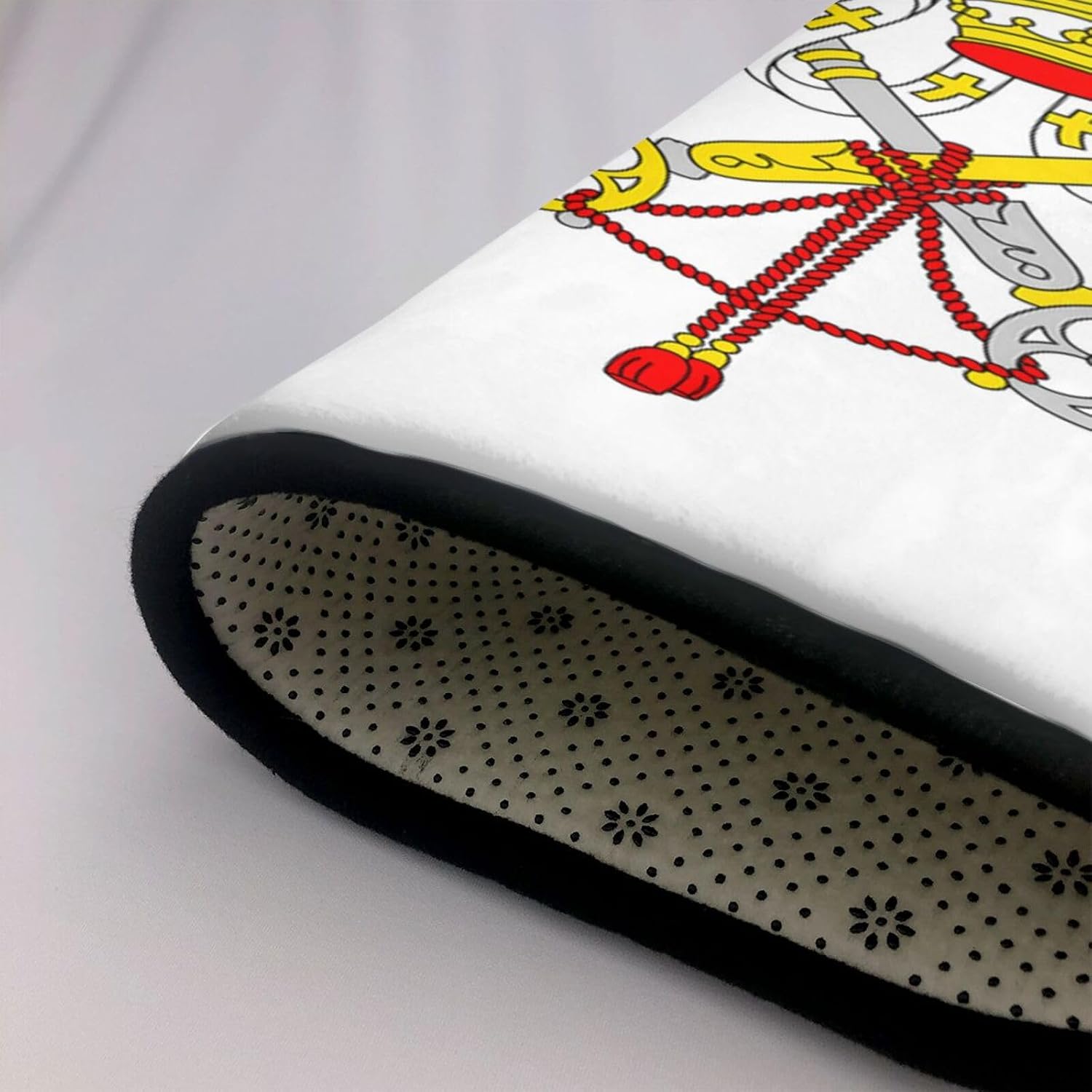 Vatican Flag Printed Flannel Floor mat 80x58 inches for Bedroom, Living Room, Study Room Decorative Carpet