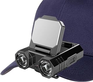 Hat Lights Clip On,Smart Sensor Head Lamp - Lights for Forehead, Bright Head Lamp, Rechargeable Flashlights Running Lights for Running Cycling Working Camping Woteg