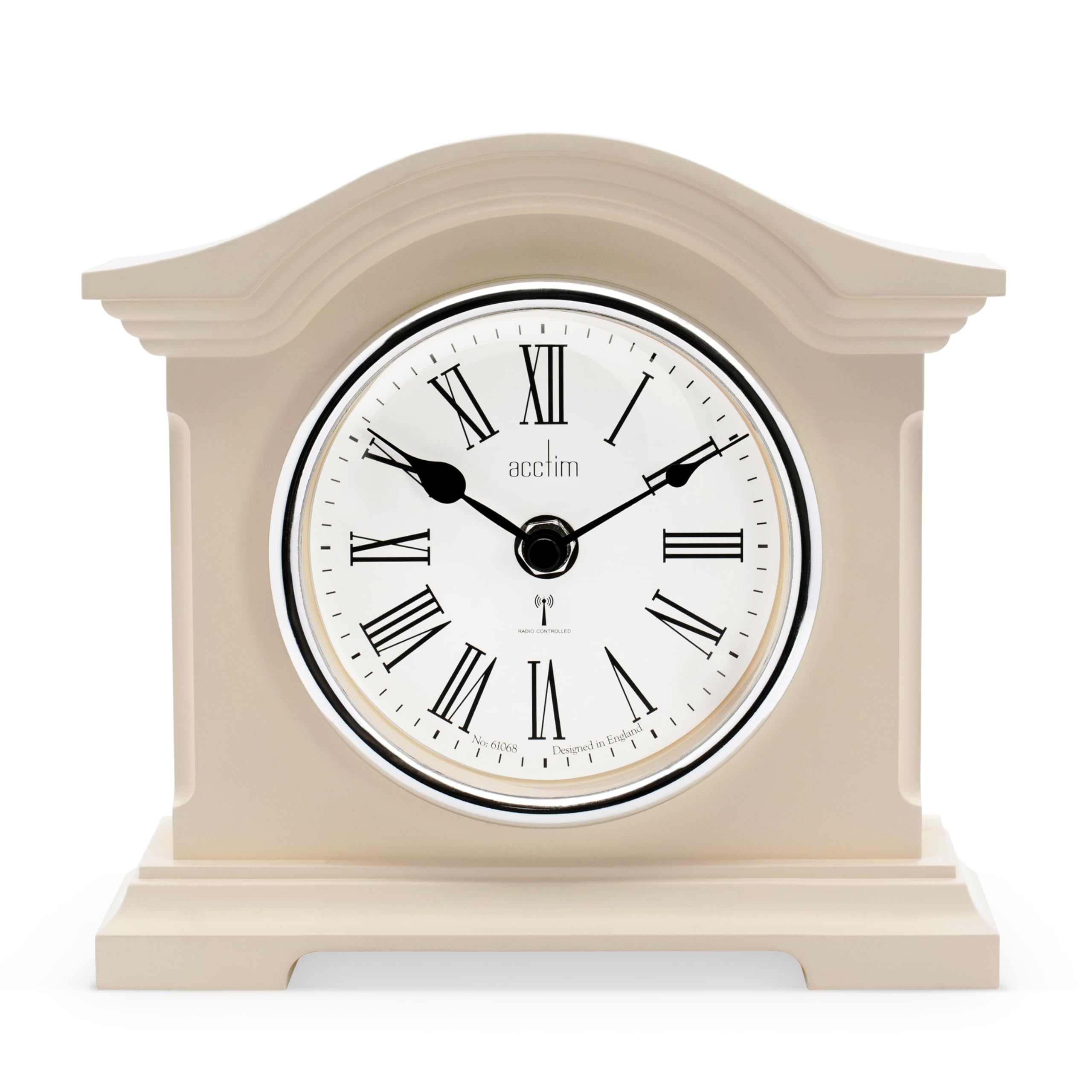 Acctim Chestfield Radio Controlled Mantel Clock Cream